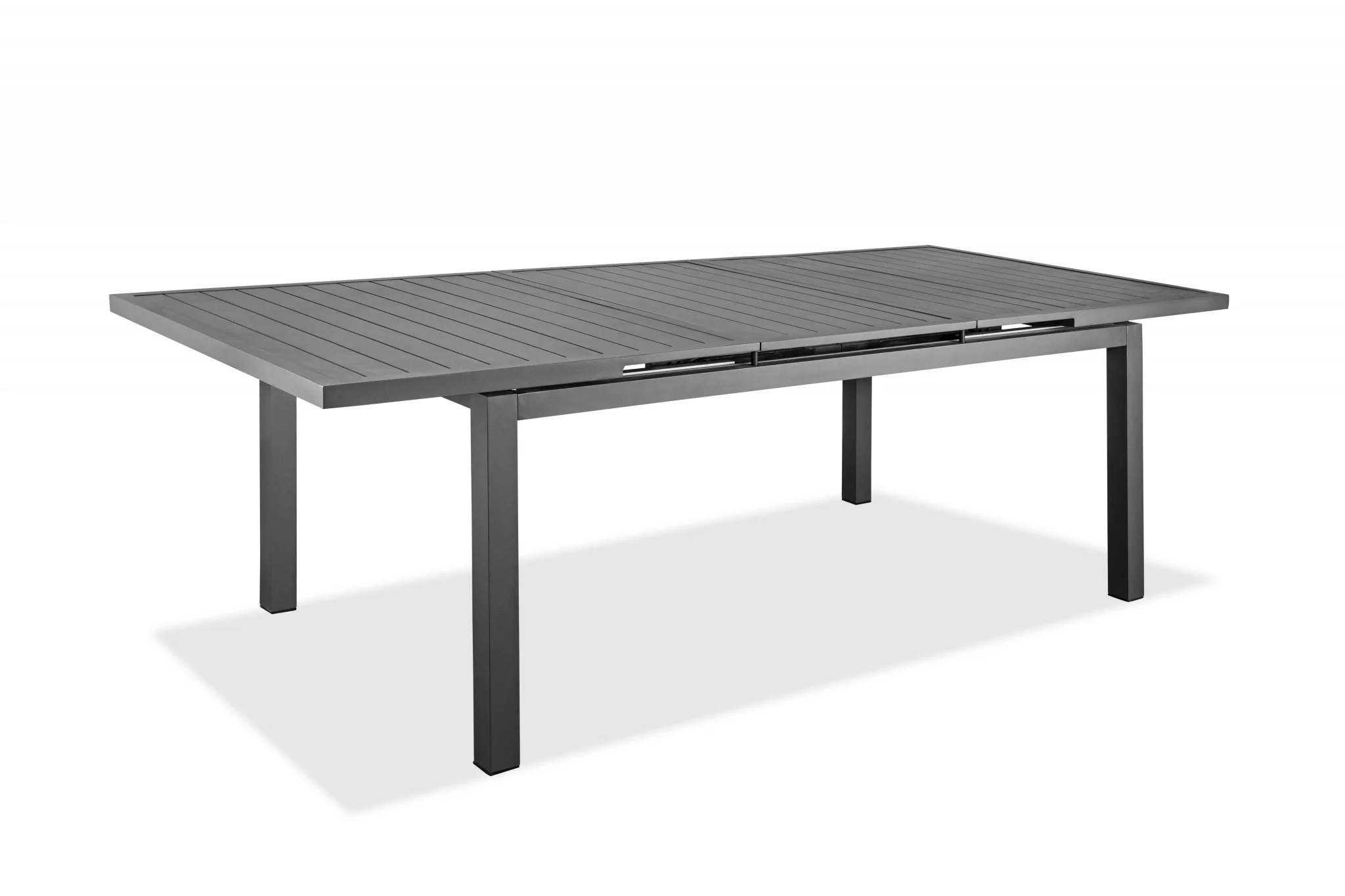 Gray Aluminum Etendable Dining Table By Homeroots - Image 3
