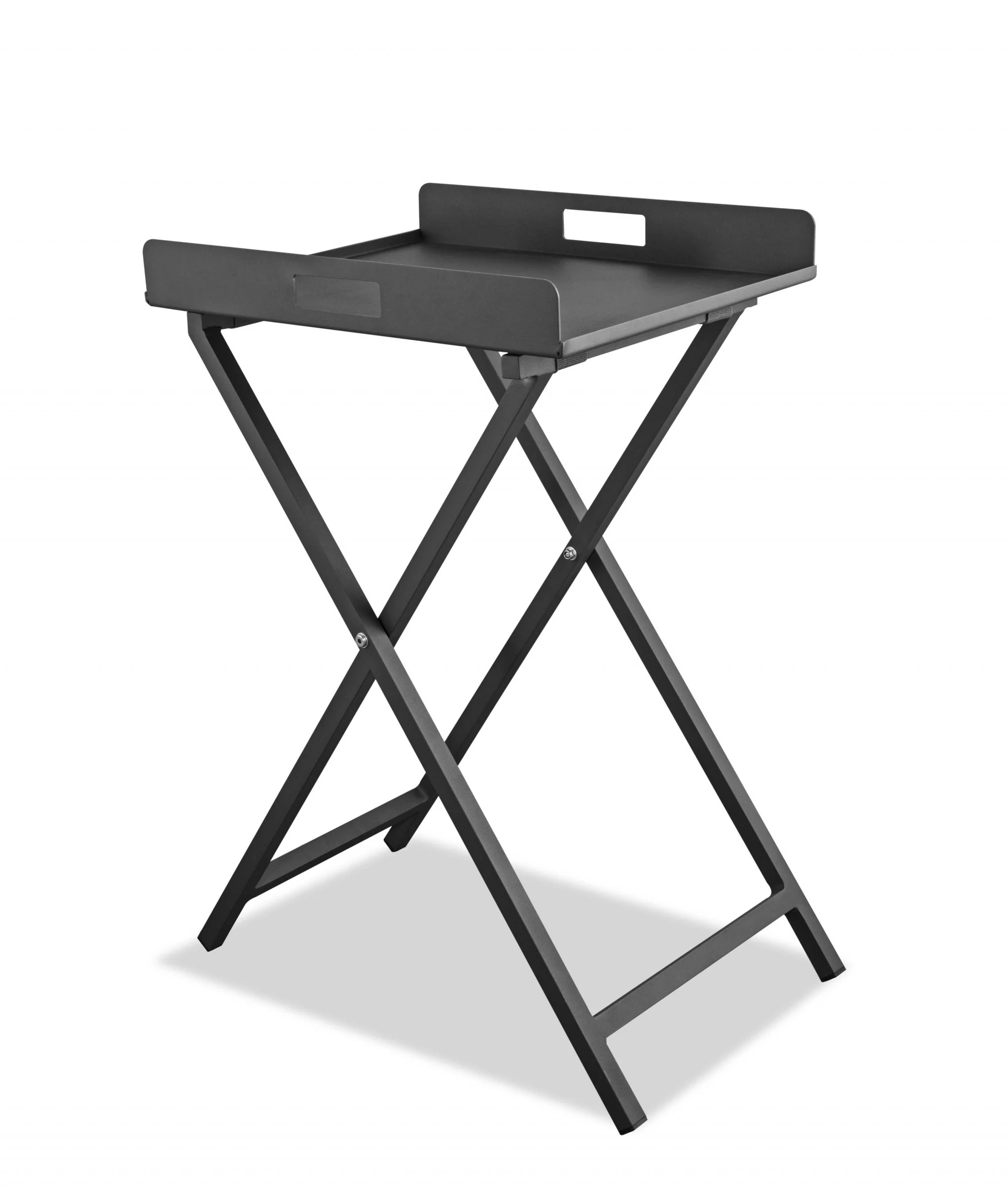 Gray Aluminum Indoor Outdoor Tray Table By Homeroots - Image 4