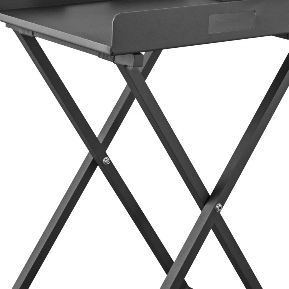 Gray Aluminum Indoor Outdoor Tray Table By Homeroots - Image 6