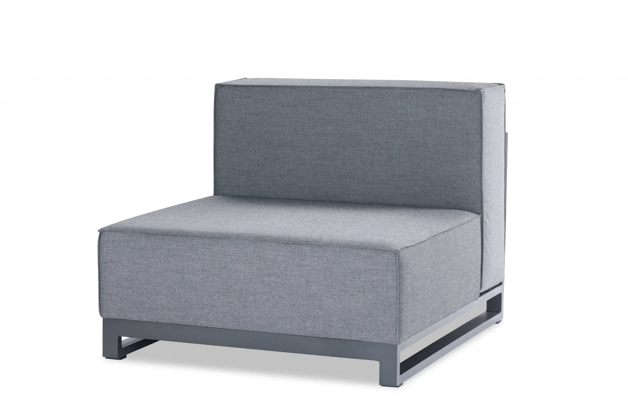 Gray Aluminum Modular Armless Chair By Homeroots - Image 2