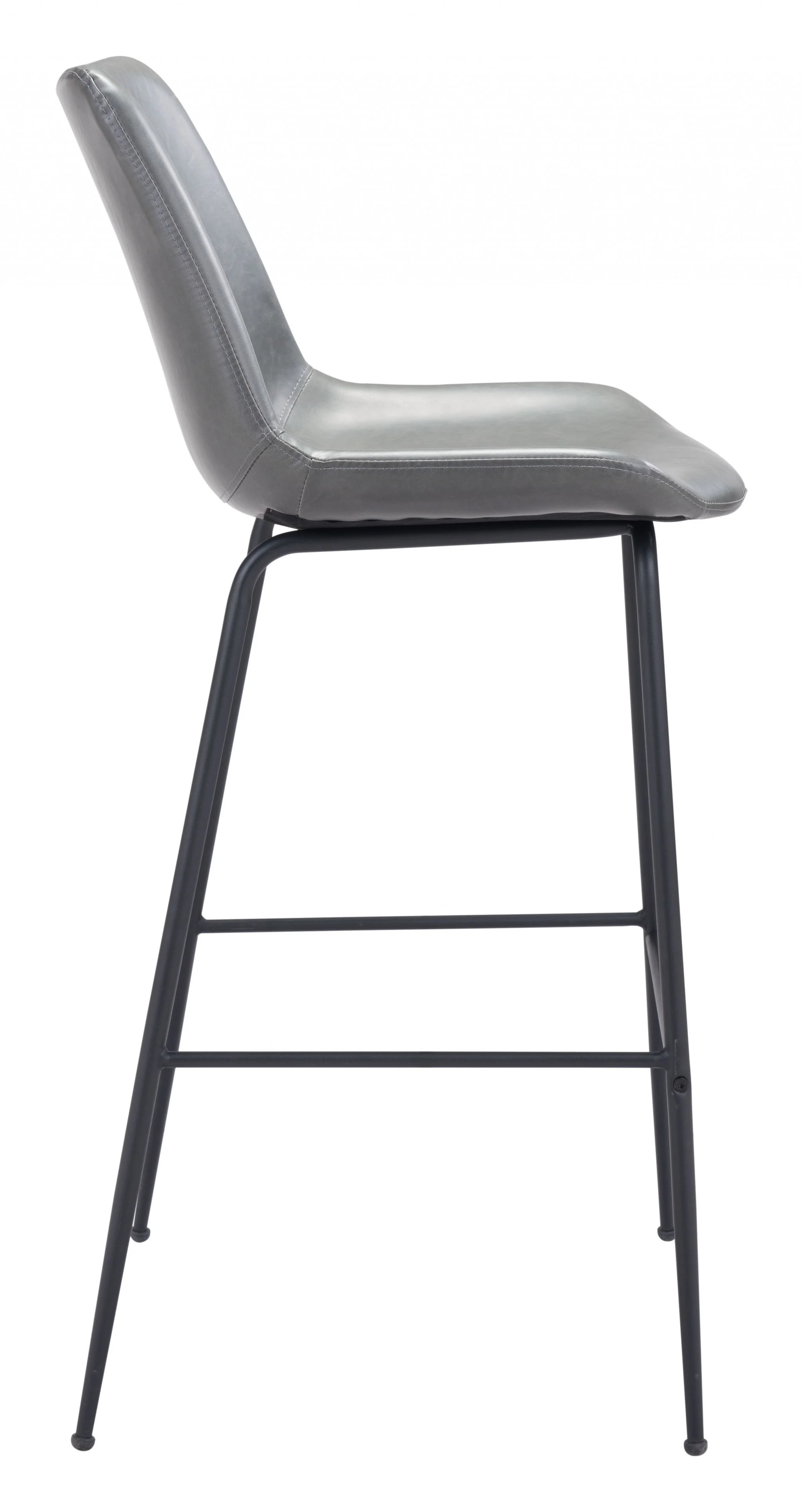 Gray and Black Bar Chair By Homeroots - Image 2