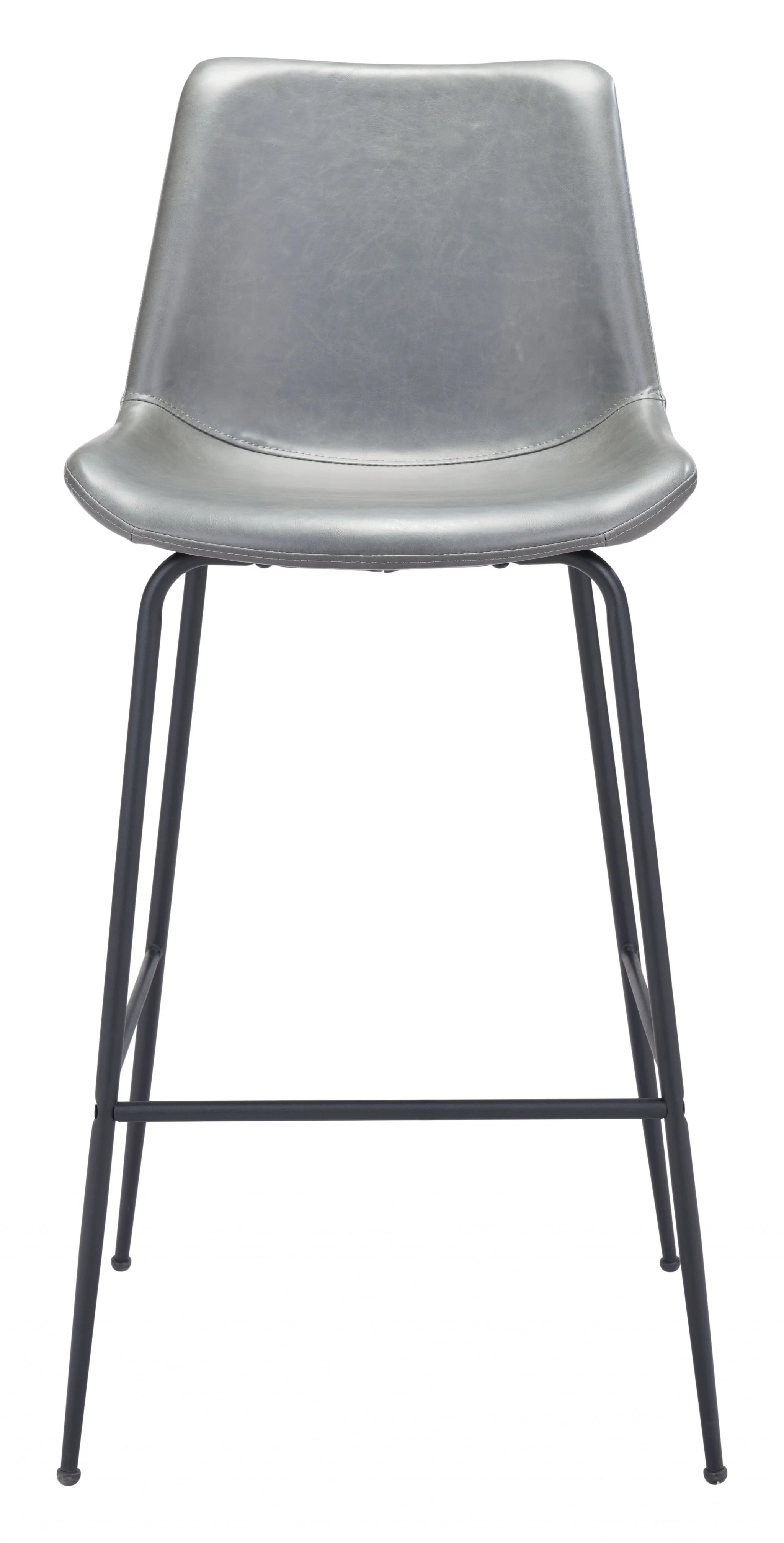Gray and Black Bar Chair By Homeroots - Image 3