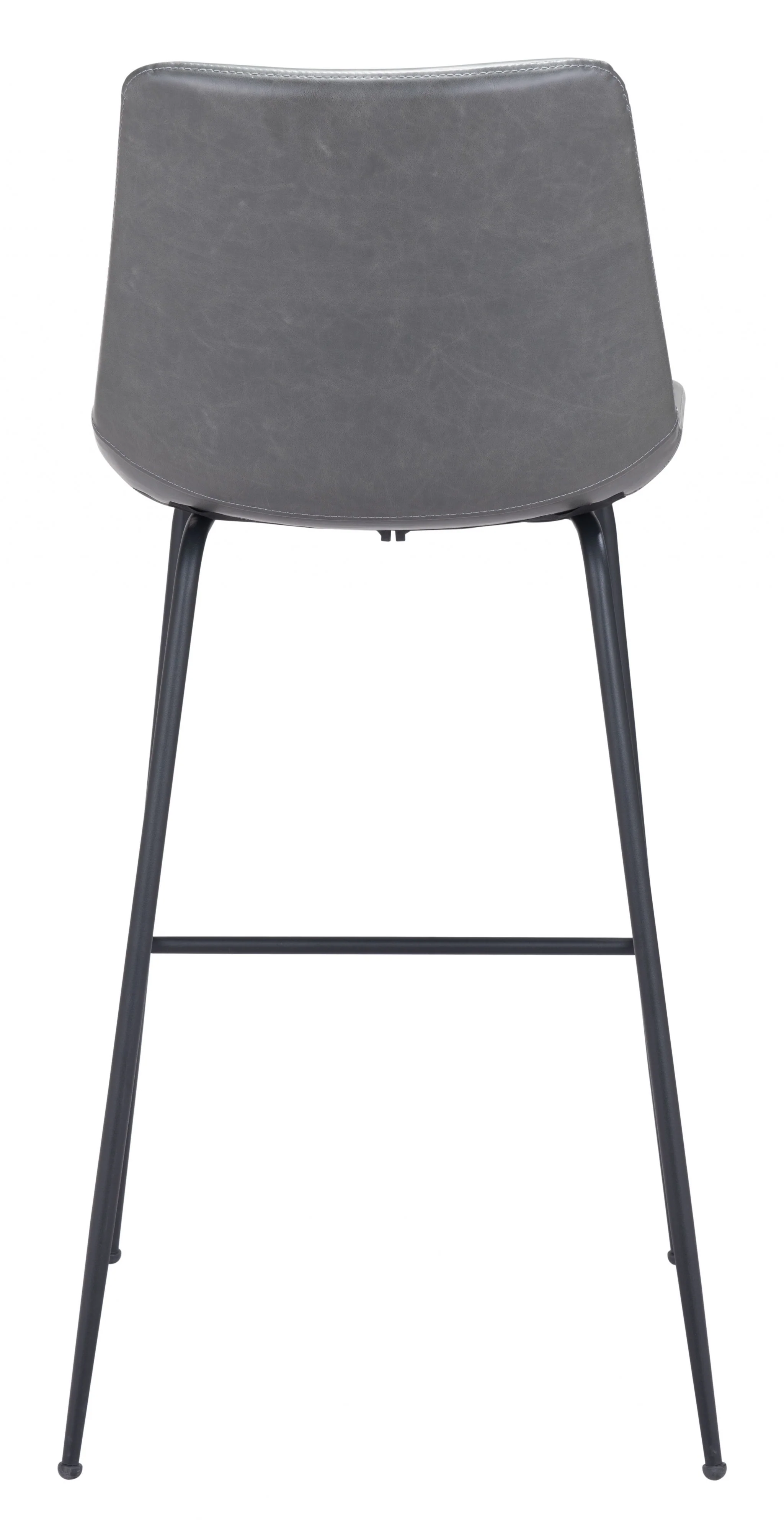 Gray and Black Bar Chair By Homeroots - Image 4
