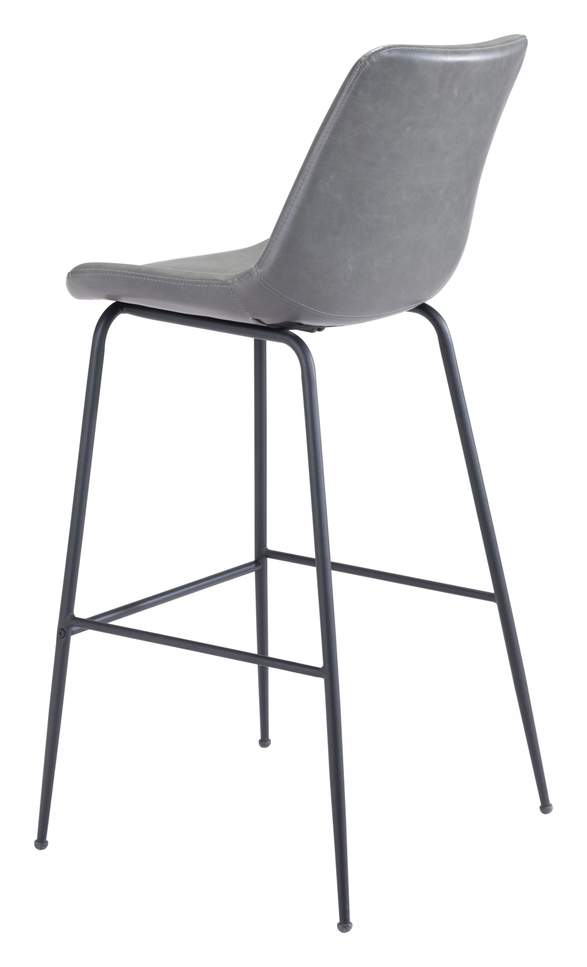 Gray and Black Bar Chair By Homeroots - Image 5