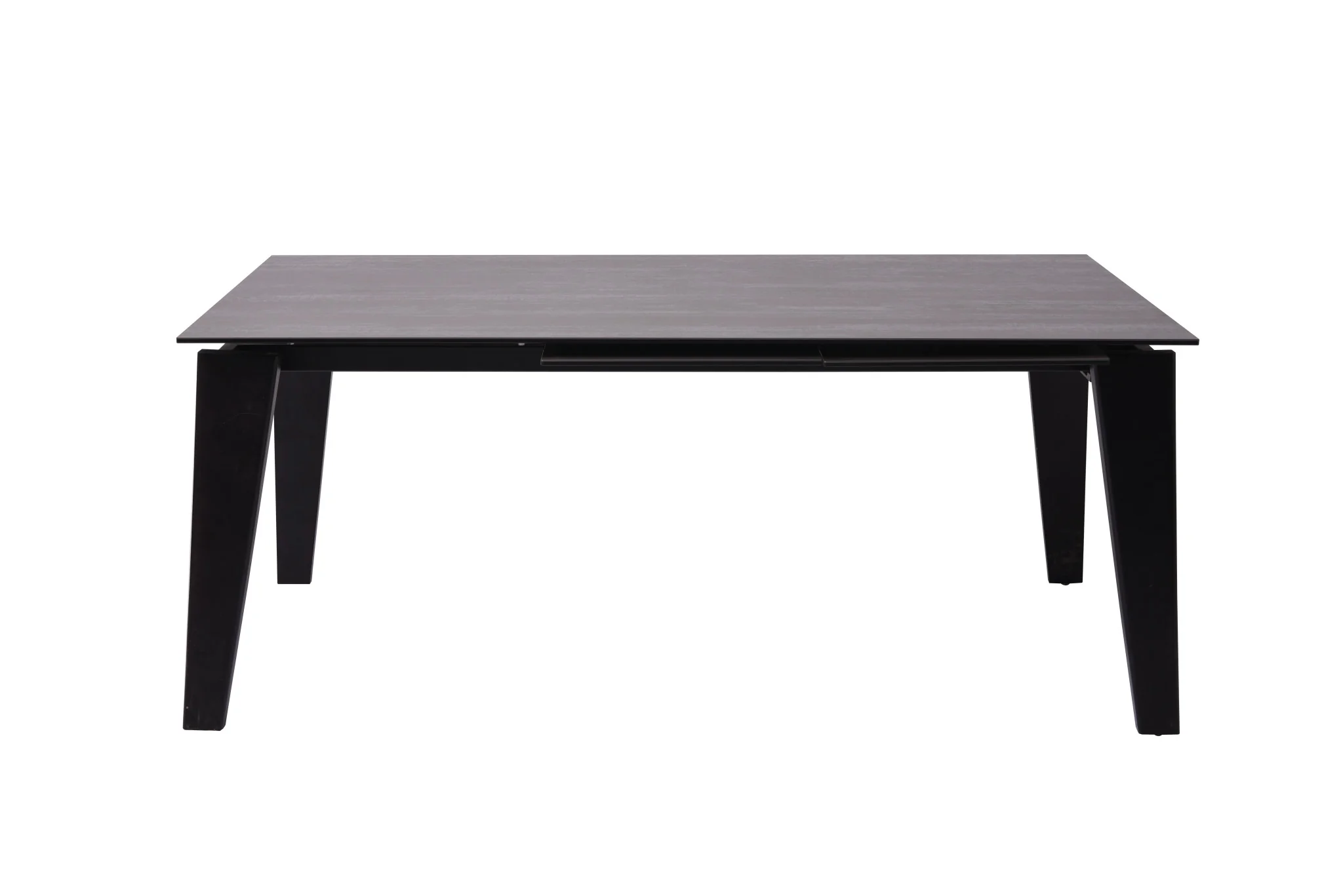 Gray And Black Ceramic And Solid Wood Drop Leaf Dining Table By Homeroots - Image 5