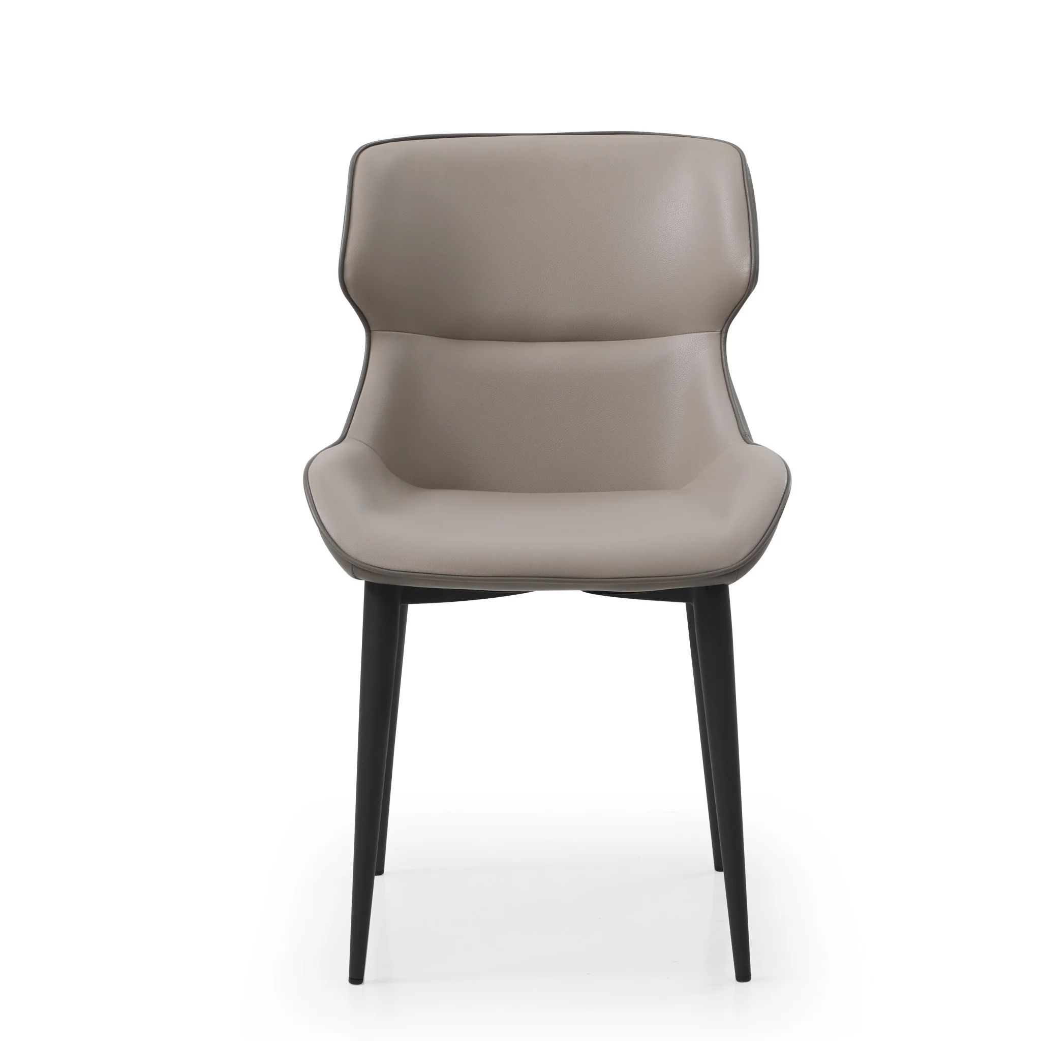 Gray And Black Upholstered Faux Leather Dining Side Chair By Homeroots - Image 5