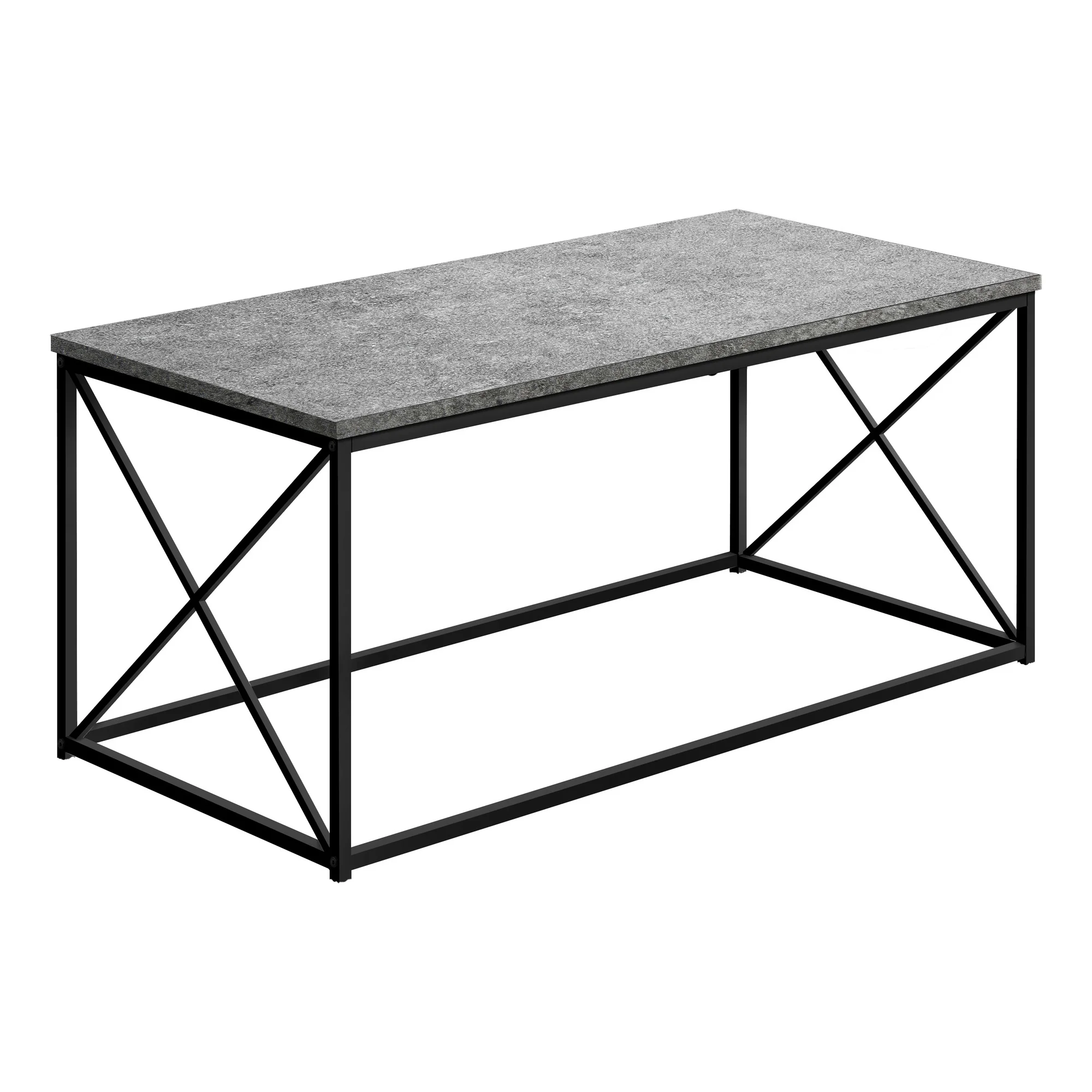 Gray And Black Wood And Metal Coffee Table By Homeroots - Image 6