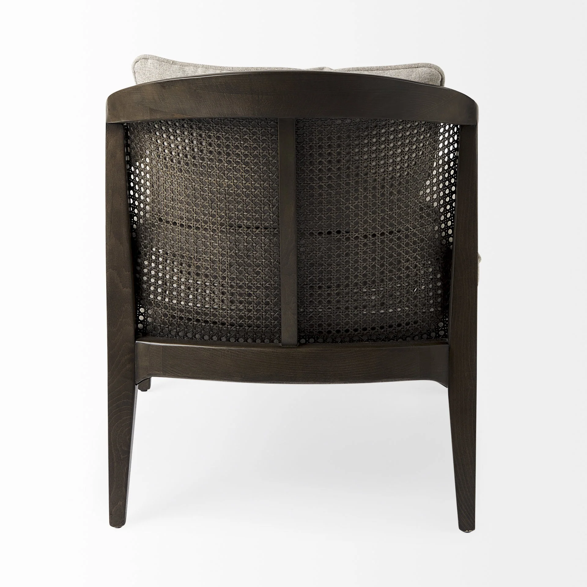 Gray and Brown Fabric Arm Chair By Homeroots - Image 5