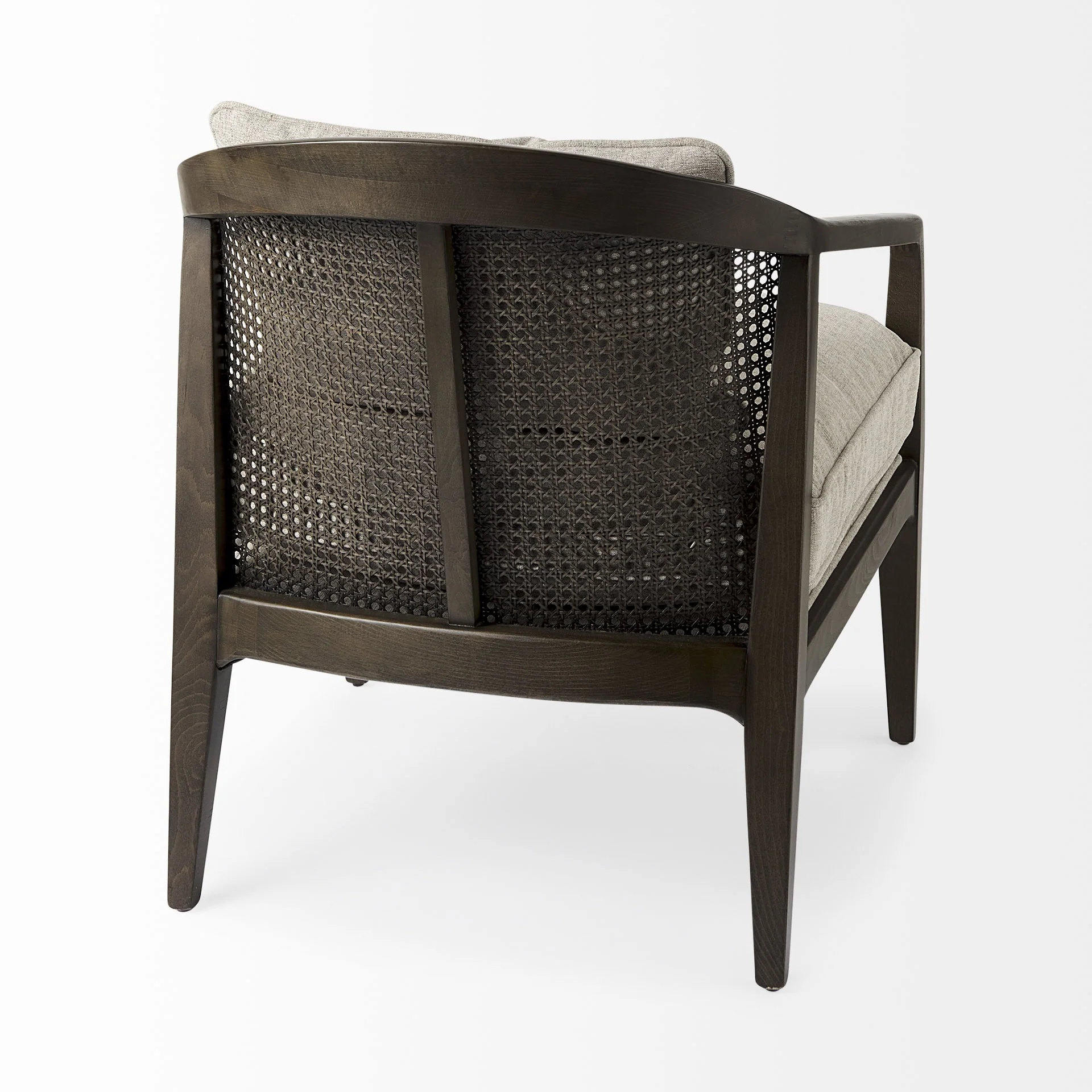Gray and Brown Fabric Arm Chair By Homeroots - Image 6