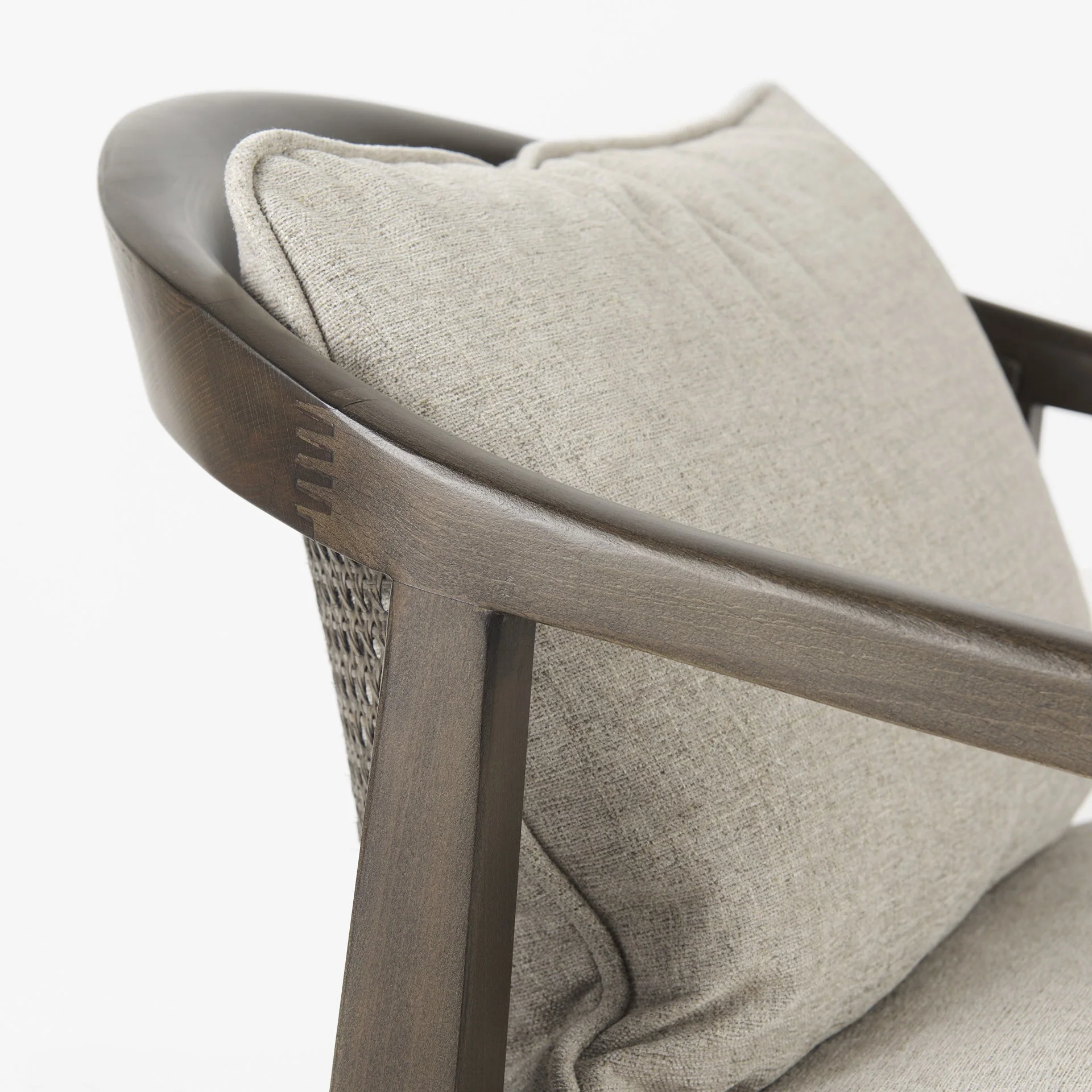 Gray and Brown Fabric Arm Chair By Homeroots - Image 8