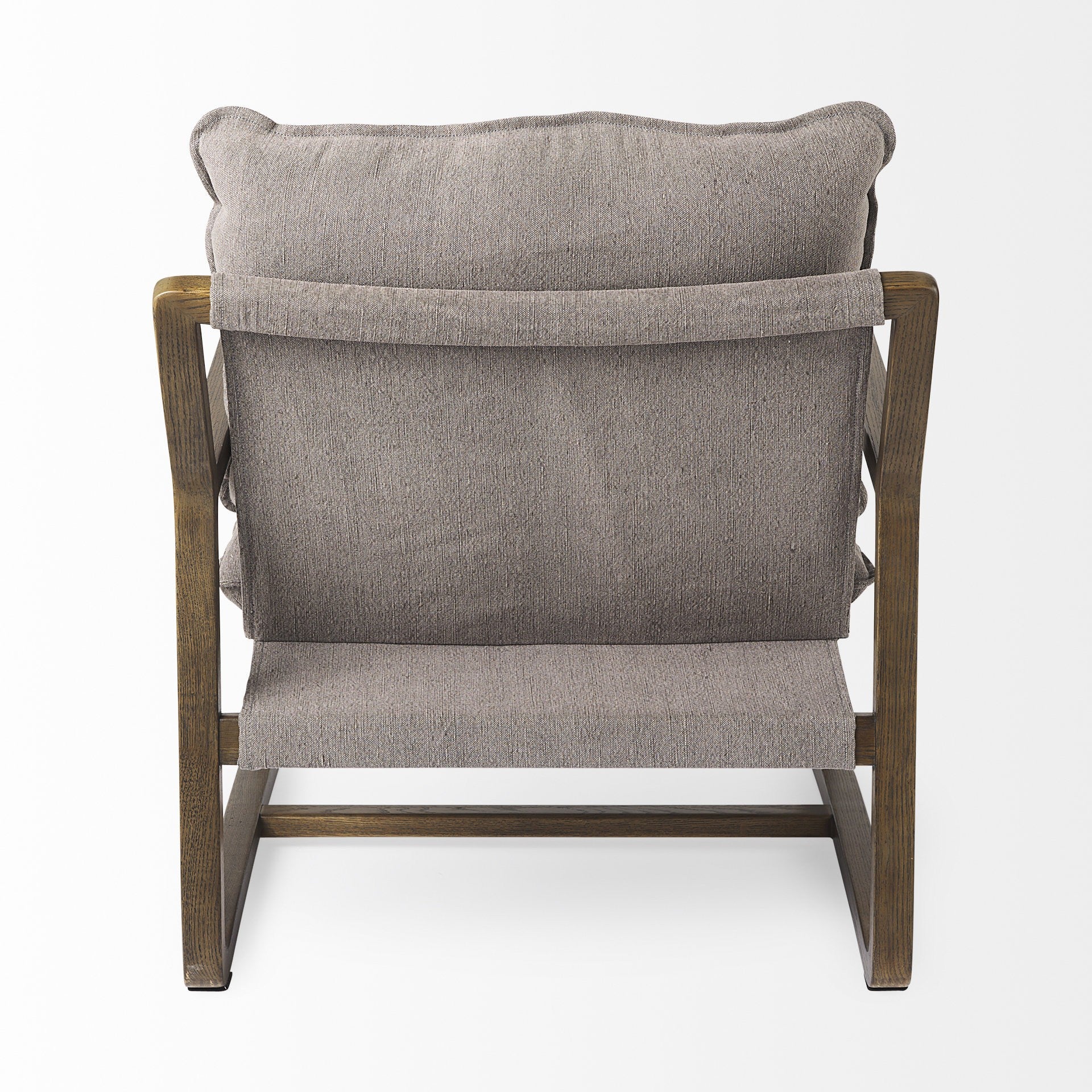 Gray and Brown Fabric Lounge Chair By Homeroots - Image 5