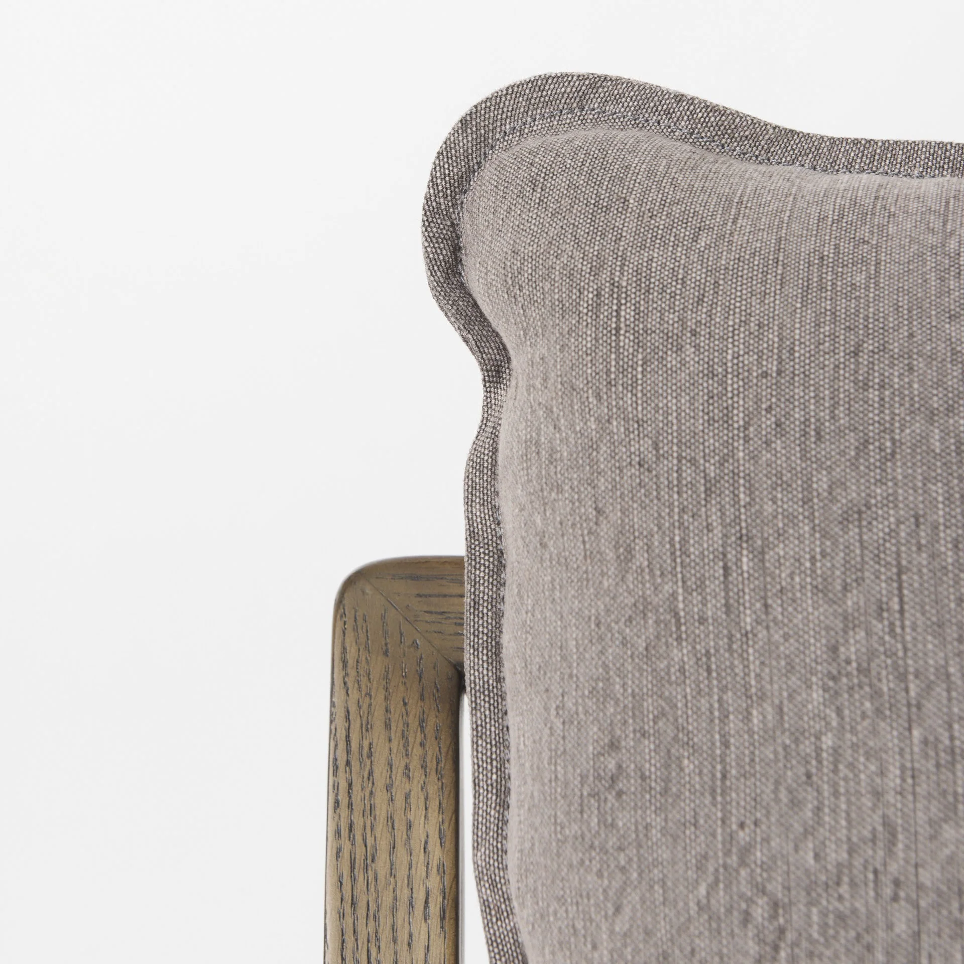 Gray and Brown Fabric Lounge Chair By Homeroots - Image 7
