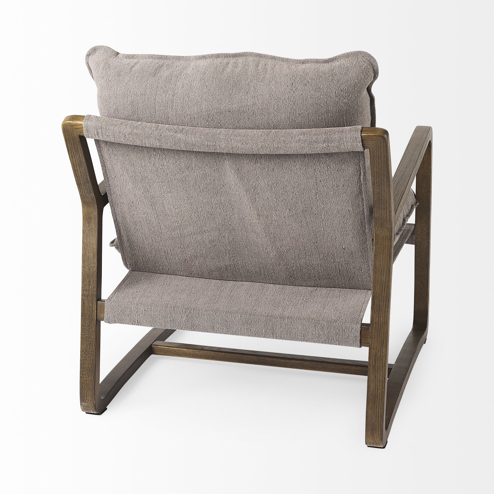 Gray and Brown Fabric Lounge Chair By Homeroots - Image 8