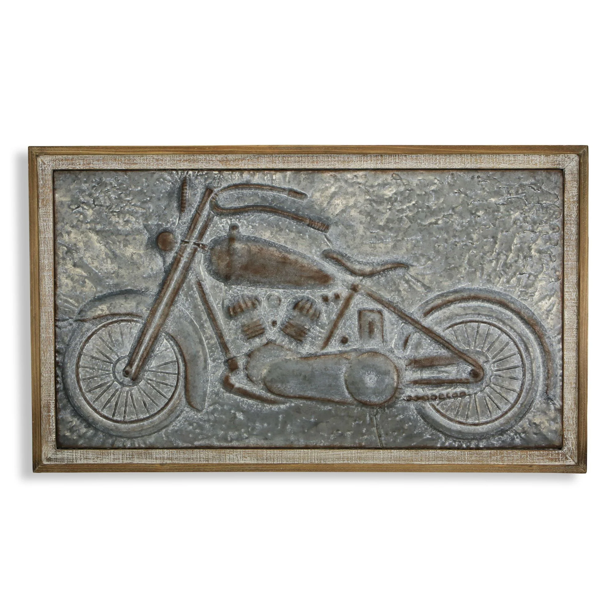 Gray and Brown Wood and Metal Wall Decor By Homeroots - Image 2