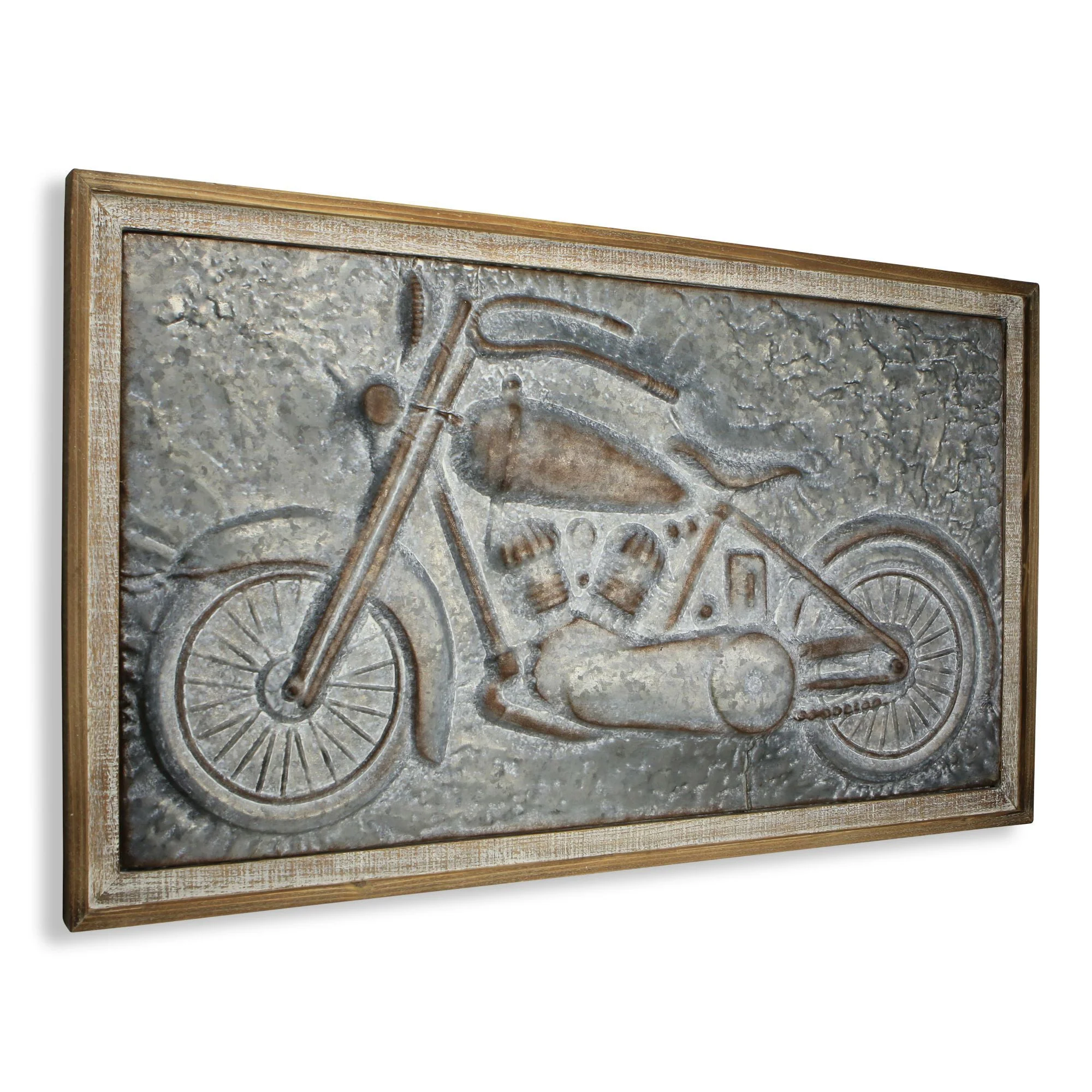 Gray and Brown Wood and Metal Wall Decor By Homeroots - Image 3
