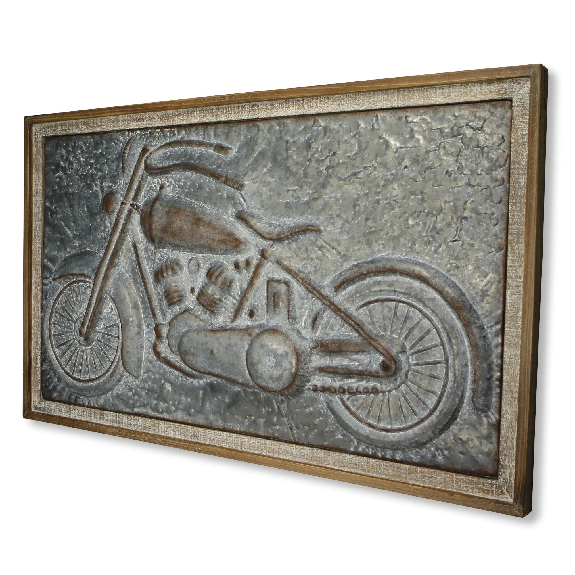 Gray and Brown Wood and Metal Wall Decor By Homeroots - Image 4