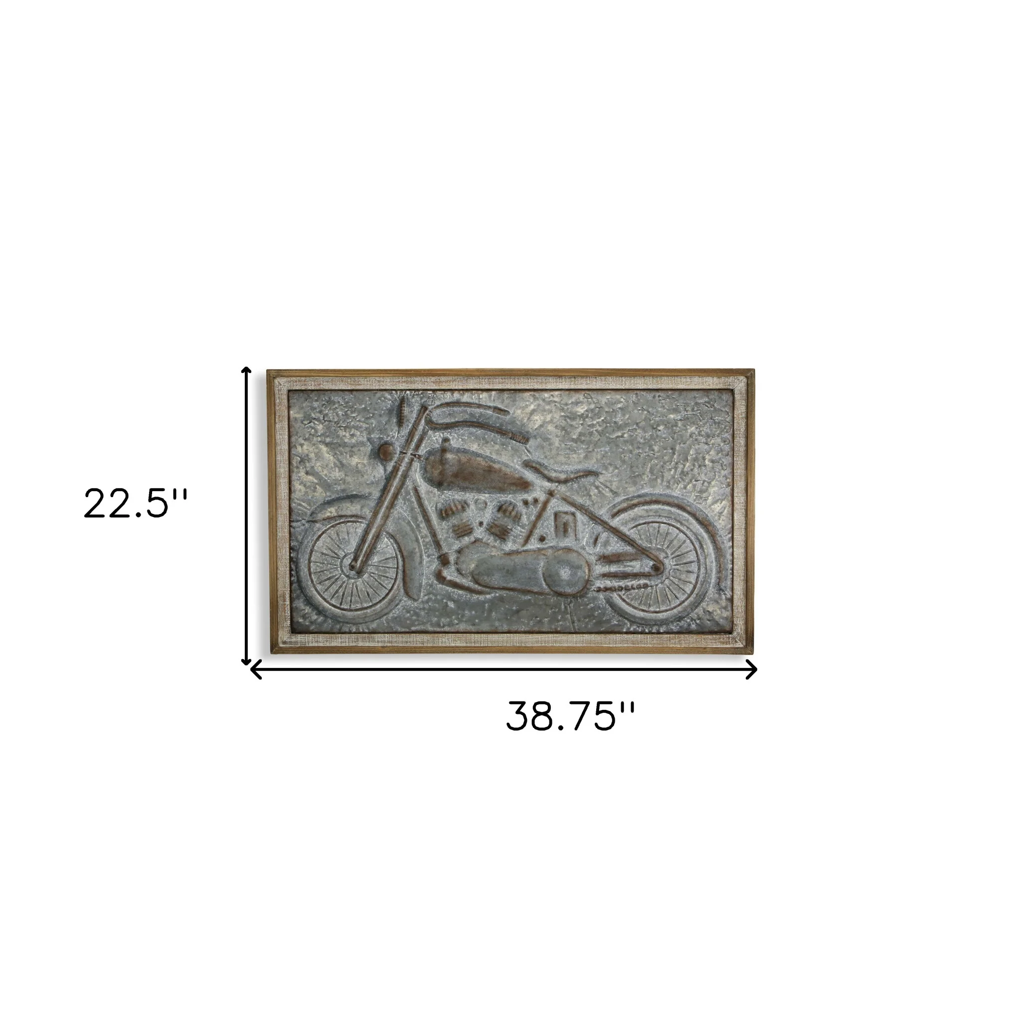 Gray and Brown Wood and Metal Wall Decor By Homeroots - Image 8