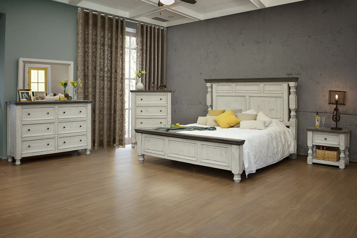Gray and Ivory Solid Wood Six Drawer Double Dresser By Homeroots - Image 2