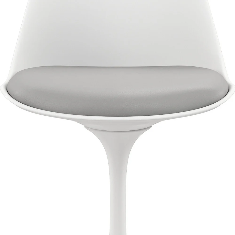 Gray And White Dining Side Chair By Homeroots - Image 8
