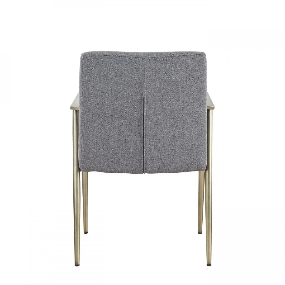 Gray Antique Brass Contemporary Dining Chair By Homeroots - Image 3
