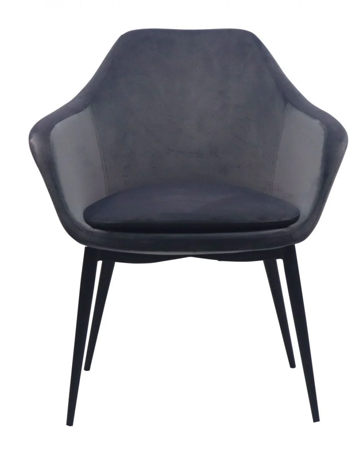 Gray Black Velvet Dining Chair By Homeroots - Image 2