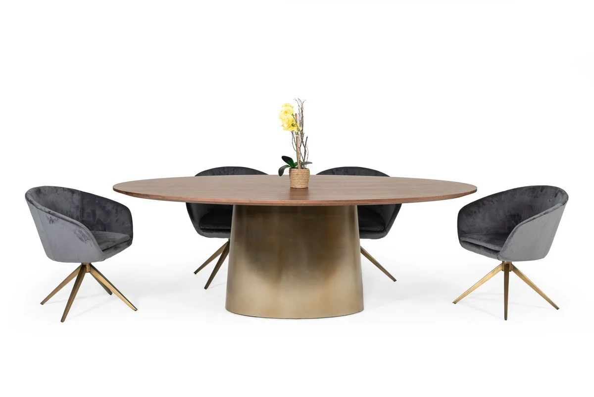 Gray Bronze Velved Dining Chair By Homeroots - Image 2