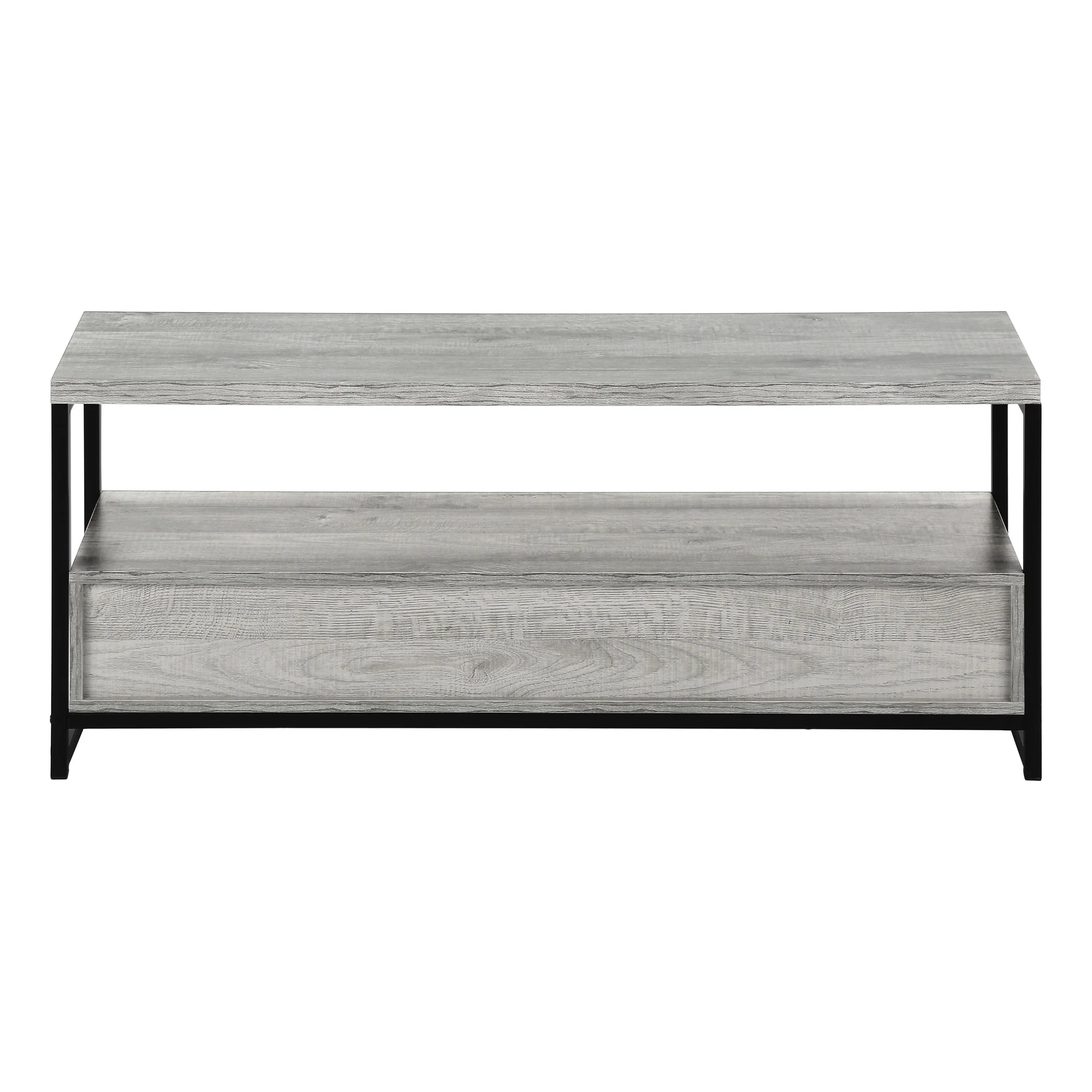 Gray Cabinet Enclosed Storage TV Stand By Homeroots - Image 4