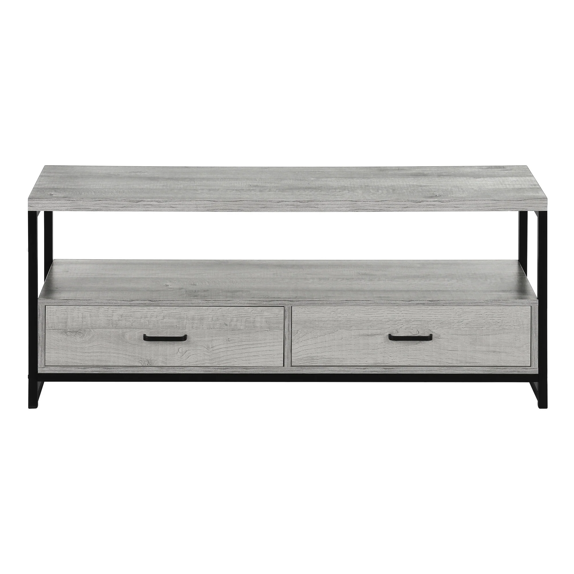 Gray Cabinet Enclosed Storage TV Stand By Homeroots - Image 8