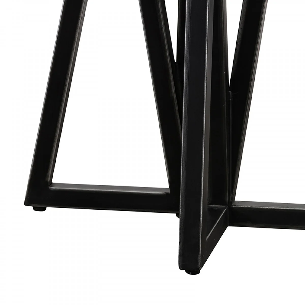 Gray Concrete and Black Metal Geo Industrial Square End Table By Homeroots - Image 8