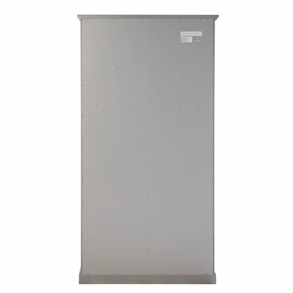Gray Cornice Molding Double Door Curio Cabinet By Homeroots - Image 7