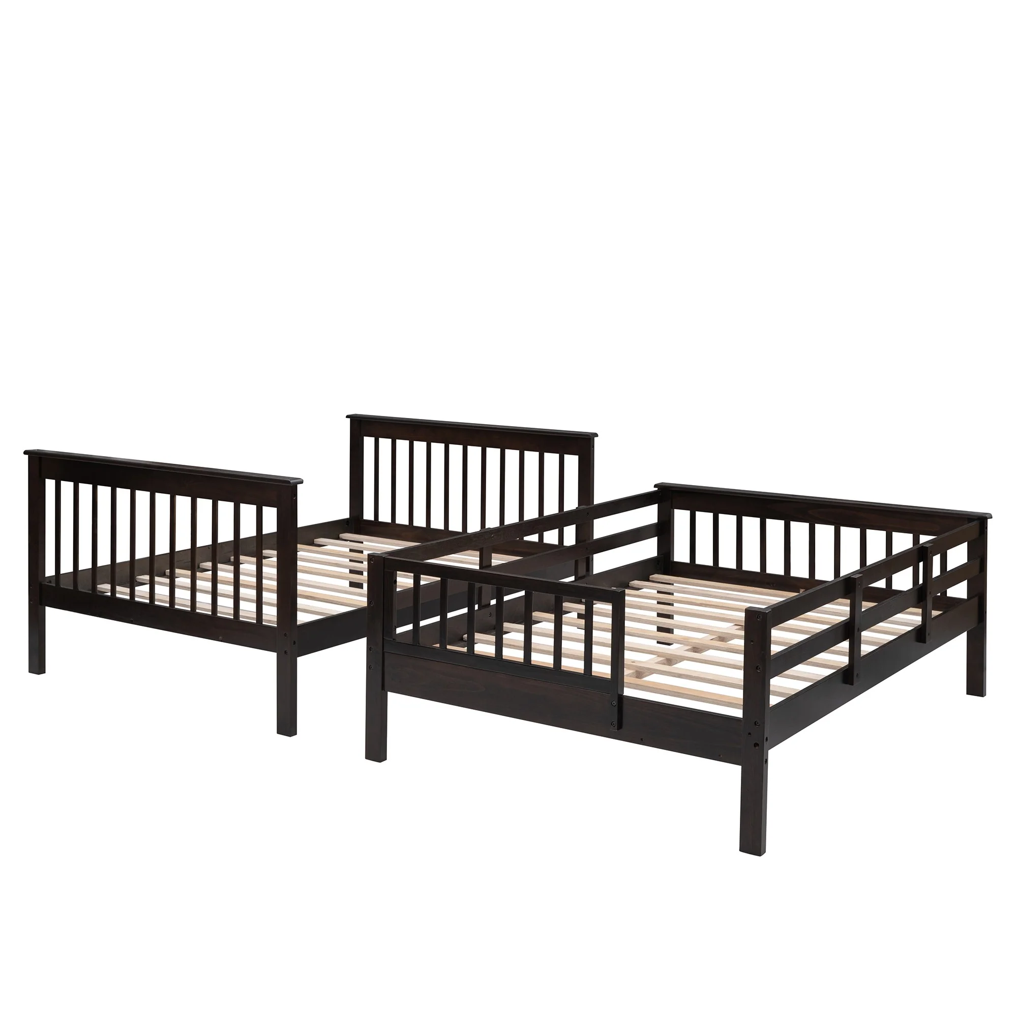 Gray Double Full Size Stairway Bunk Bed By Homeroots - Image 18
