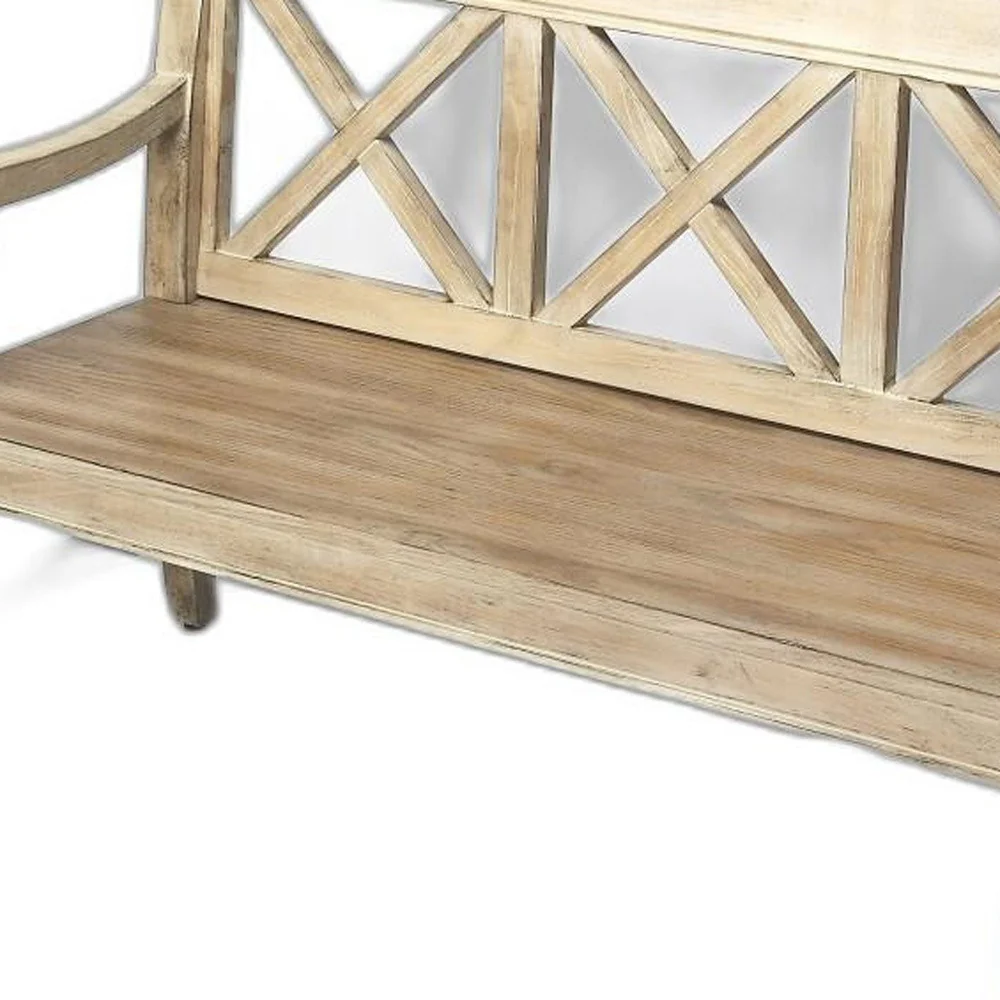 Gray Driftwood Finish Bench By Homeroots - Image 4