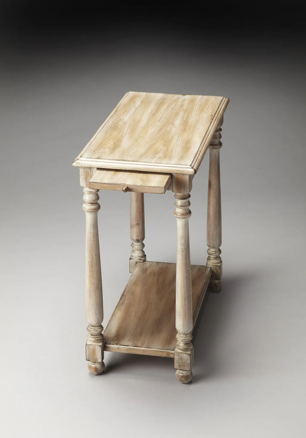 Gray End Table With Shelf By Homeroots - Image 4