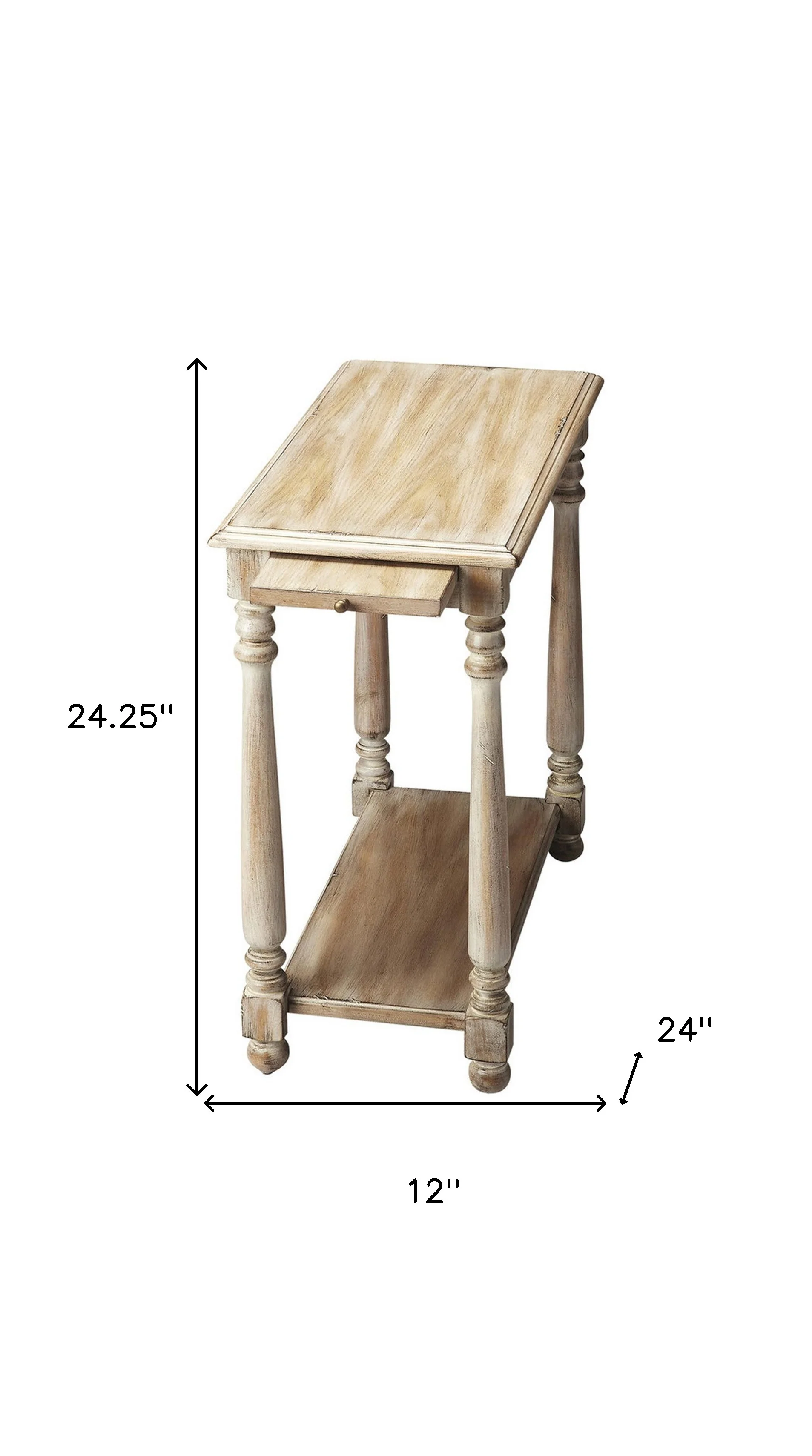 Gray End Table With Shelf By Homeroots - Image 5