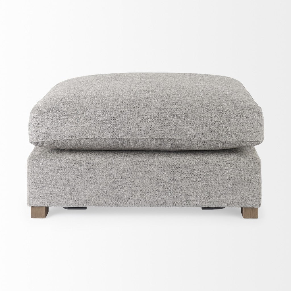 Gray Fabric Covered Half Ottoman By Homeroots - Image 2
