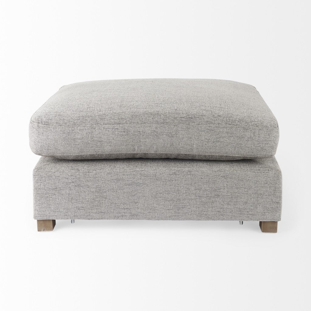 Gray Fabric Covered Half Ottoman By Homeroots - Image 4