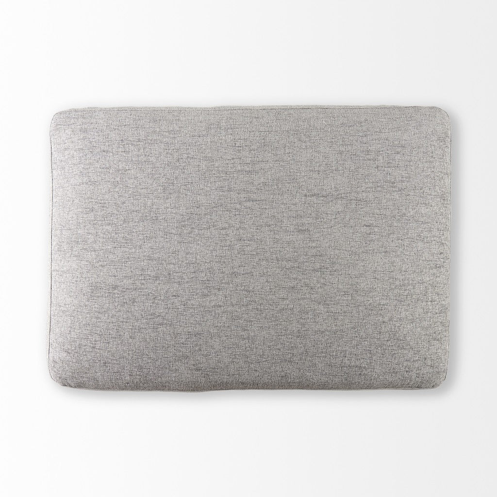Gray Fabric Covered Half Ottoman By Homeroots - Image 5