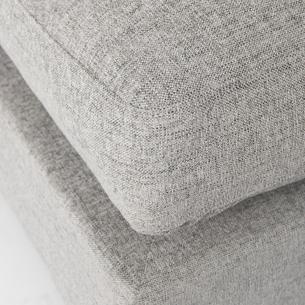 Gray Fabric Covered Half Ottoman By Homeroots - Image 6