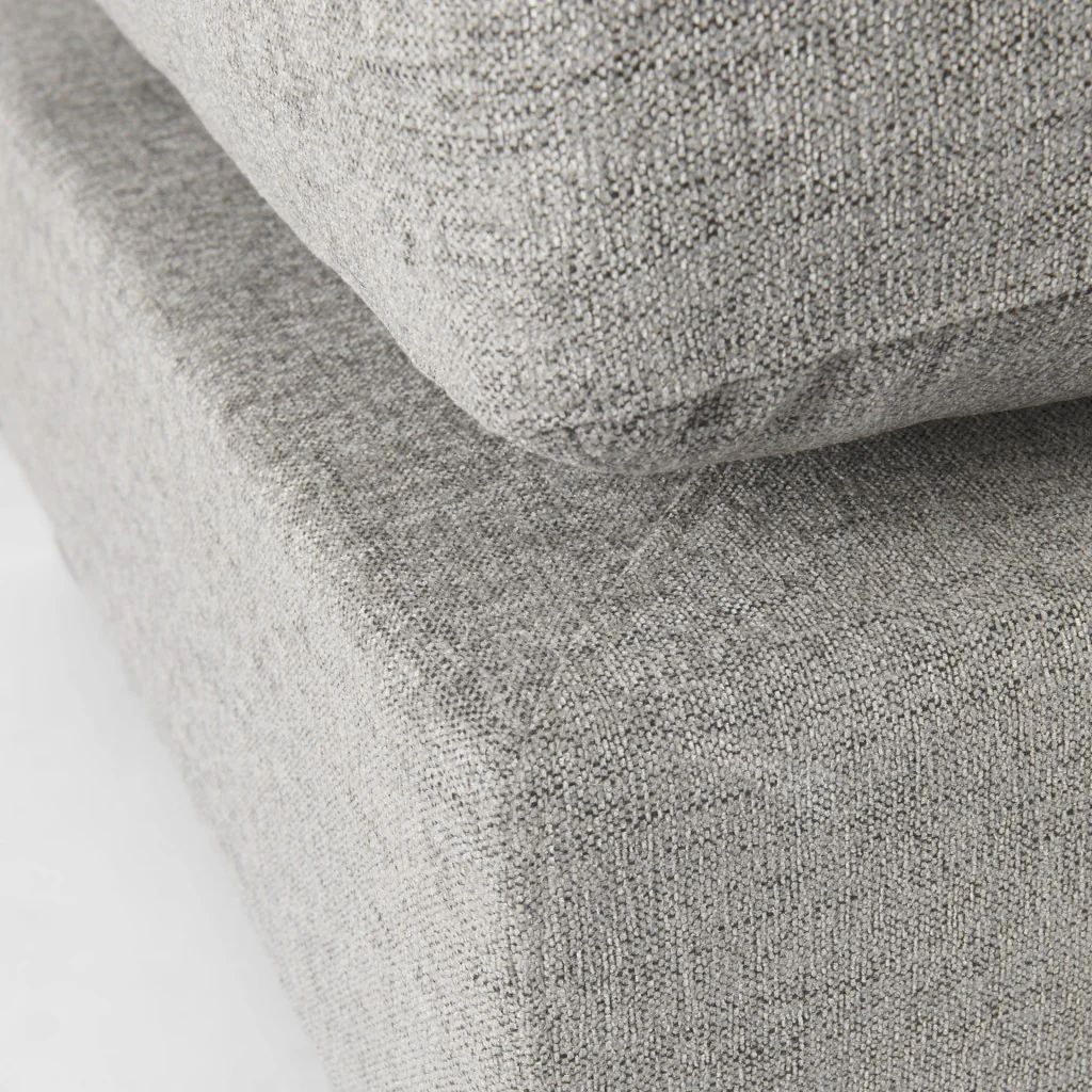 Gray Fabric Covered Half Ottoman By Homeroots - Image 7