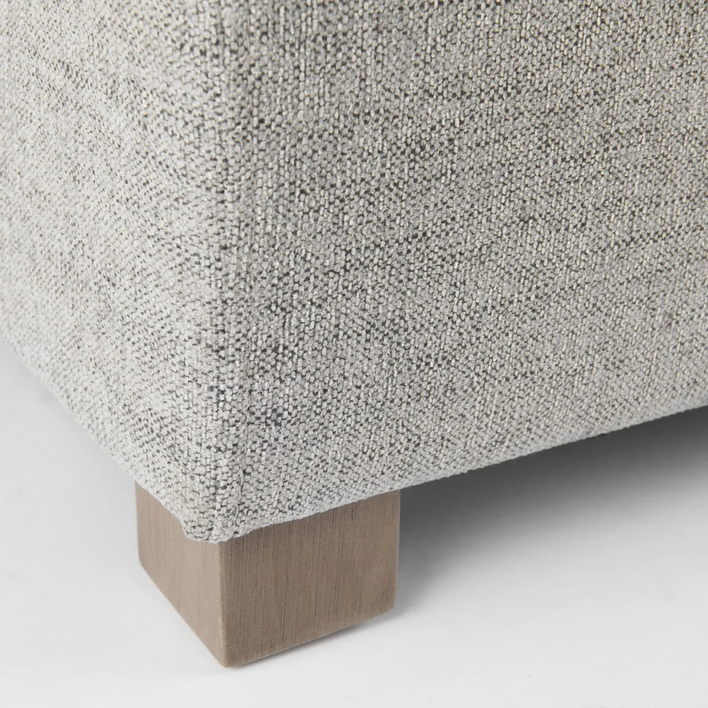 Gray Fabric Covered Half Ottoman By Homeroots - Image 8