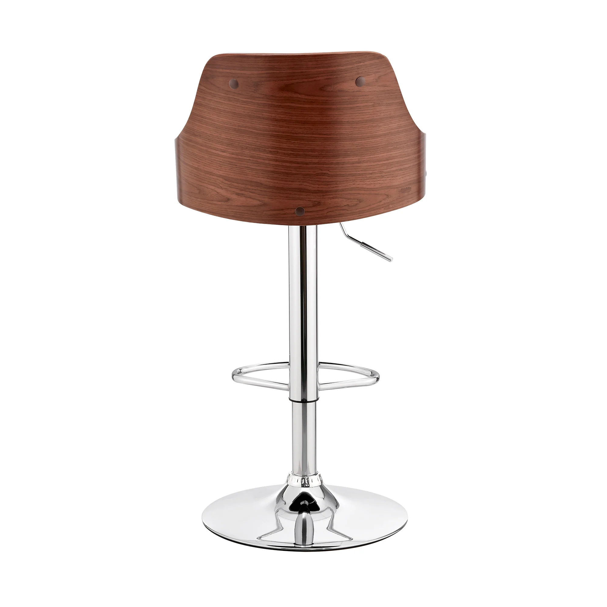 Gray Faux Leather Adjustable Modern Bar Stool By Homeroots - Image 6