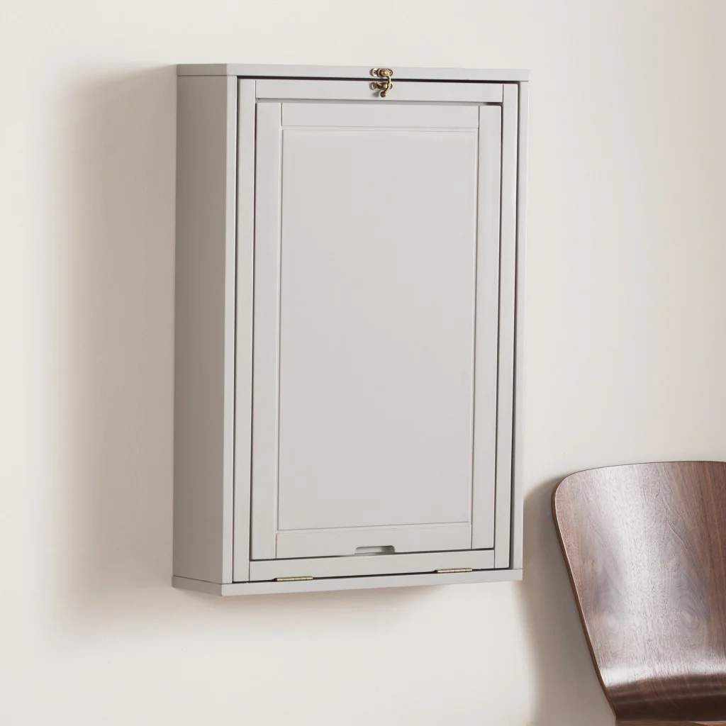 Gray Fold Out Convertible Wall Mount Desk By Homeroots - Image 3