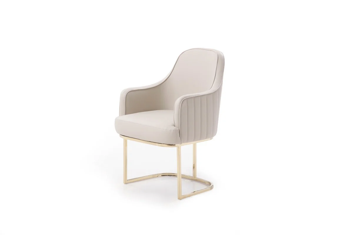 Gray Gold Modern Dining Chair By Homeroots - 472167 - Image 3