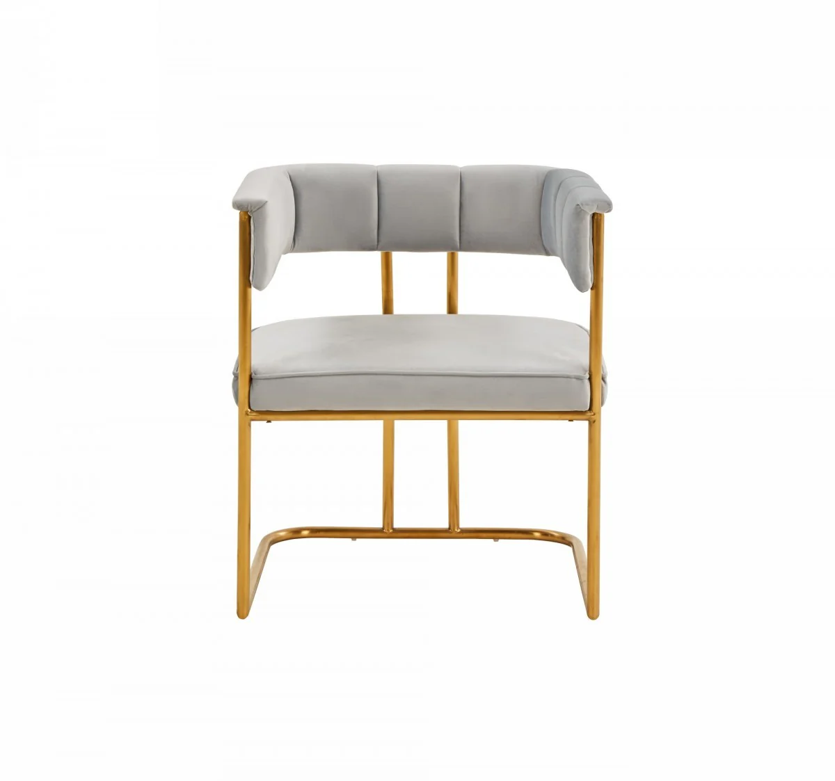 Gray Gold Modern Dining Chair By Homeroots - 472215 - Image 2