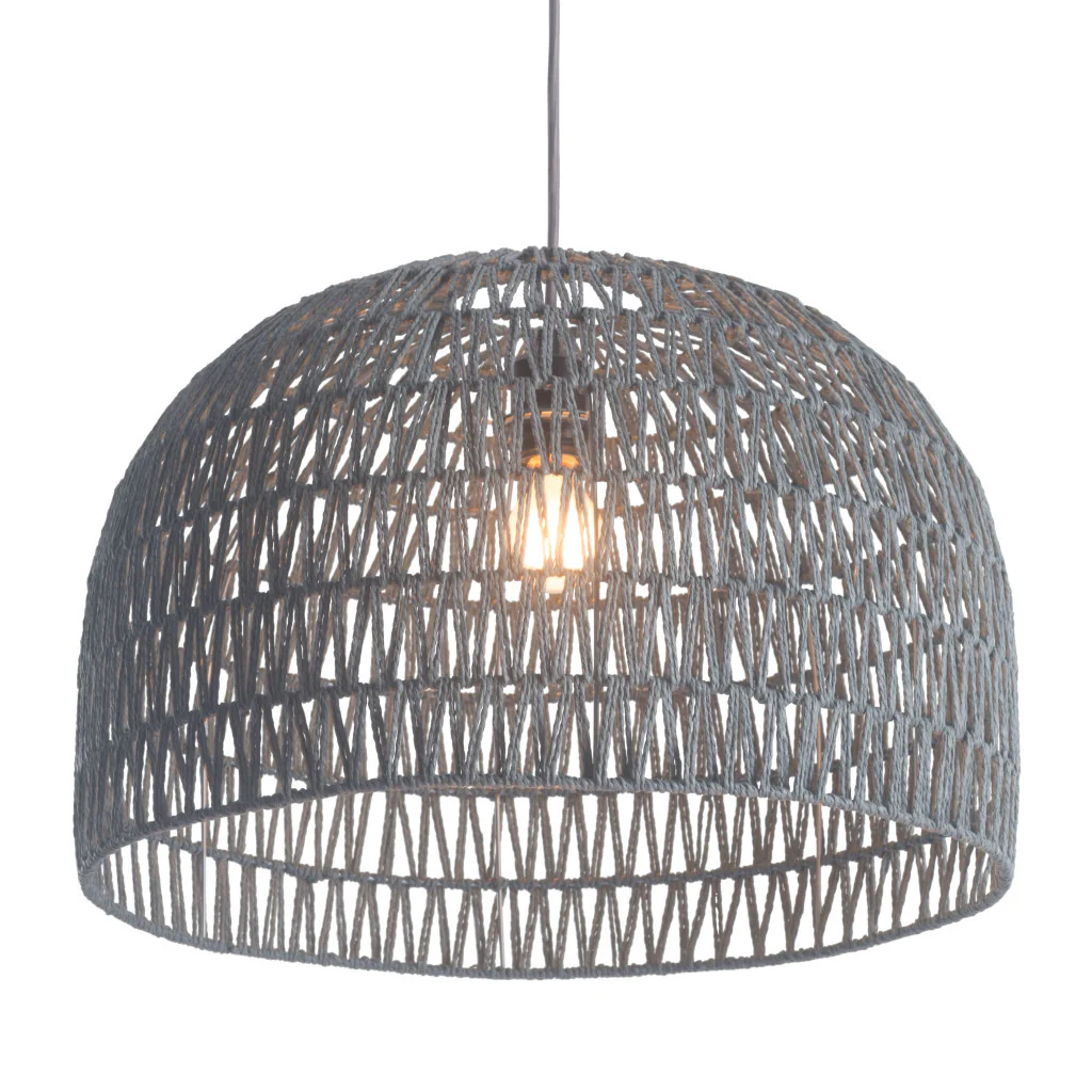 Gray Lantern Metal Dimmable Ceiling Light With Shades By Homeroots - Image 2