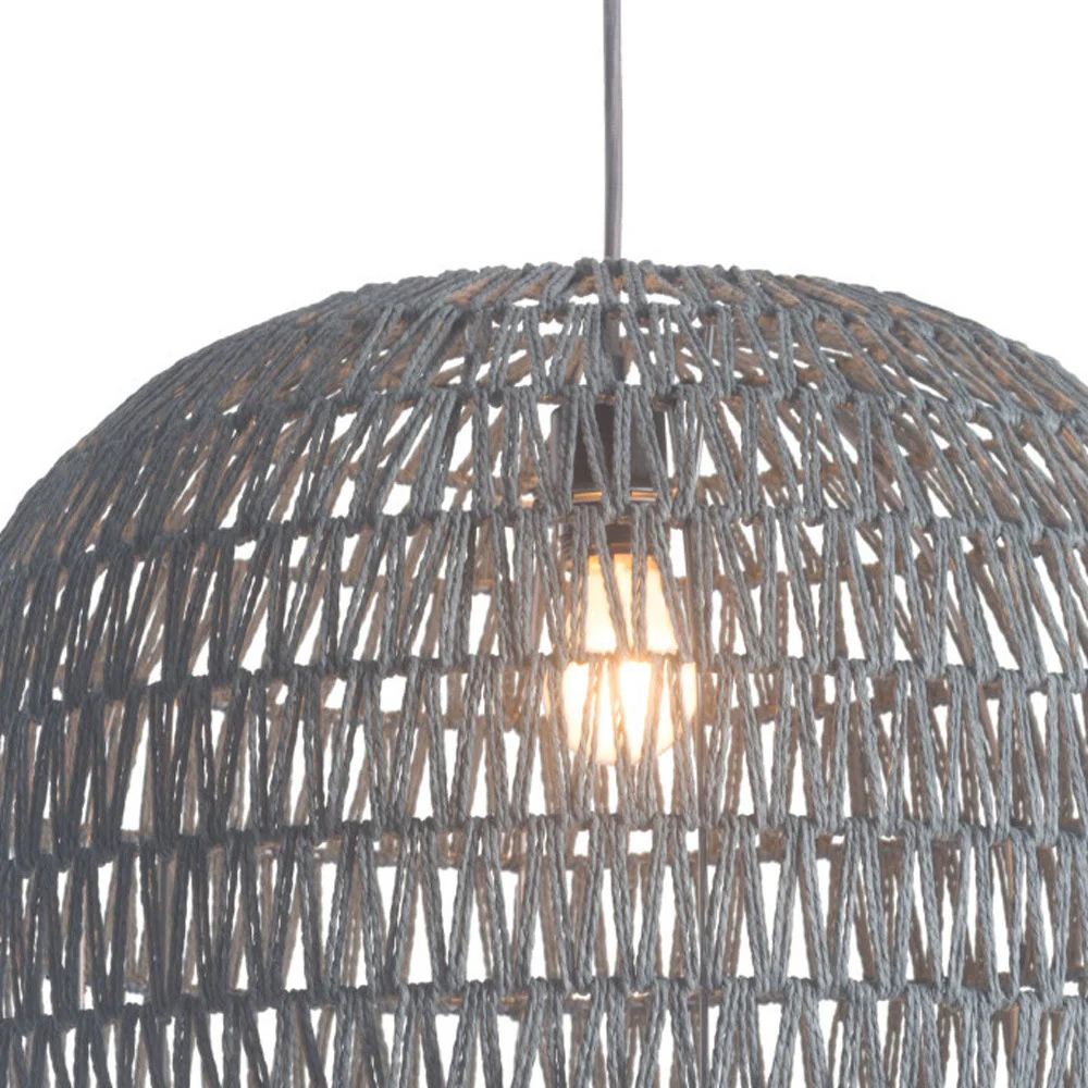 Gray Lantern Metal Dimmable Ceiling Light With Shades By Homeroots - Image 4