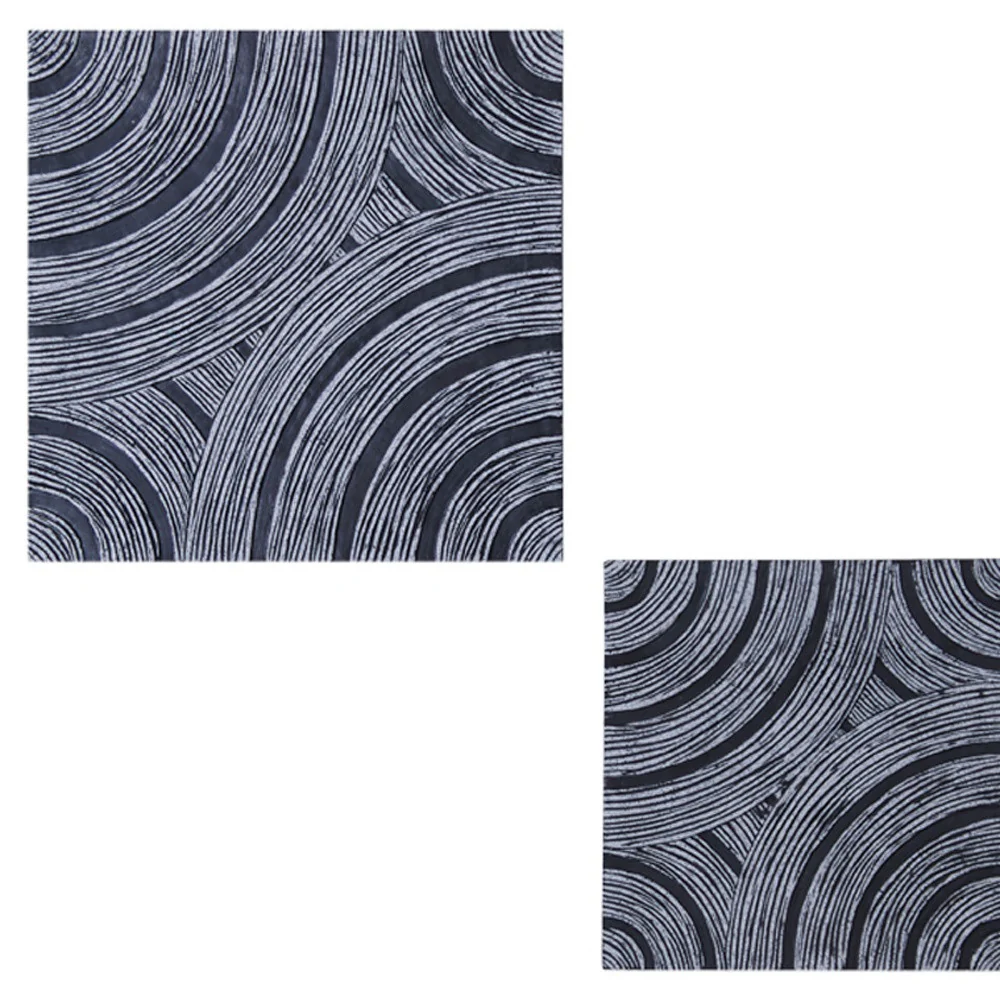 Gray Lined, Square - Wall Decor By Homeroots - Image 3