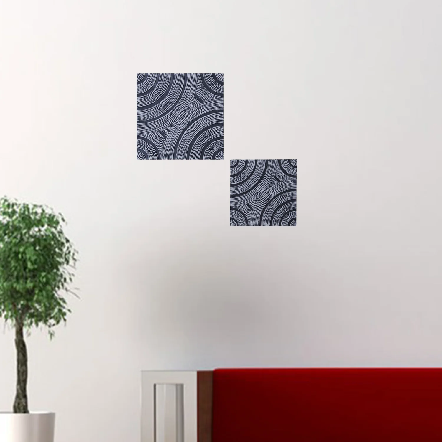Gray Lined, Square - Wall Decor By Homeroots - Image 4