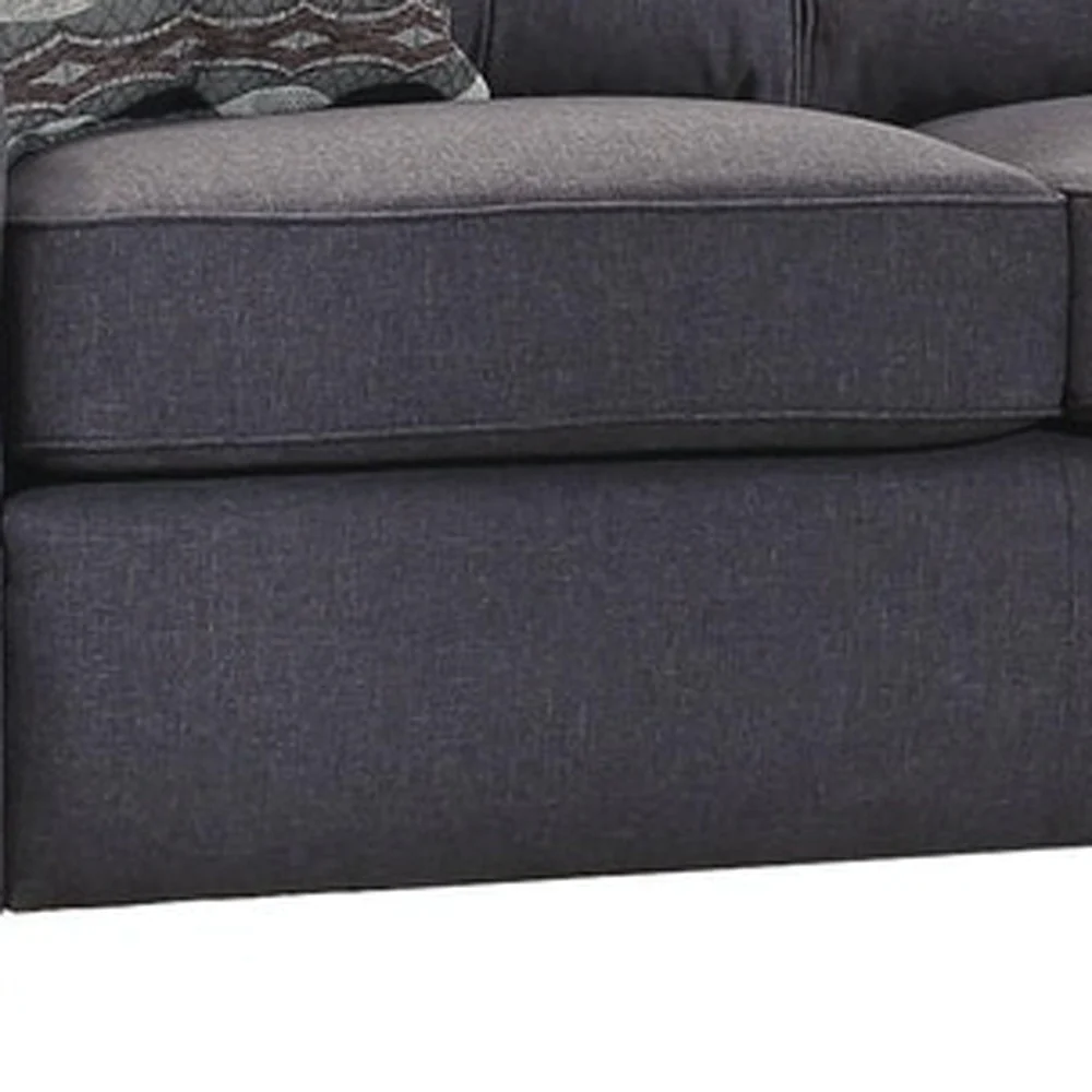 Gray Linen Loveseat By Homeroots - 285970 - Image 3