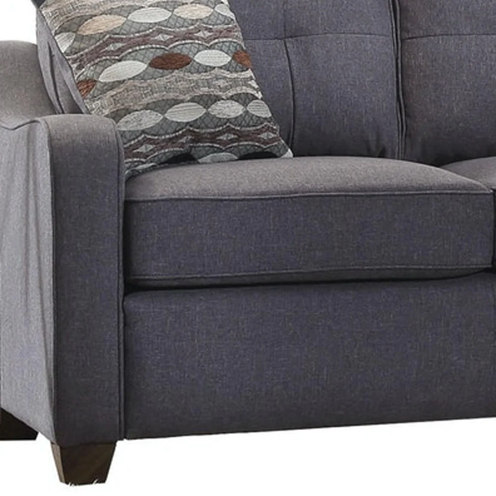 Gray Linen Loveseat By Homeroots - 285970 - Image 4